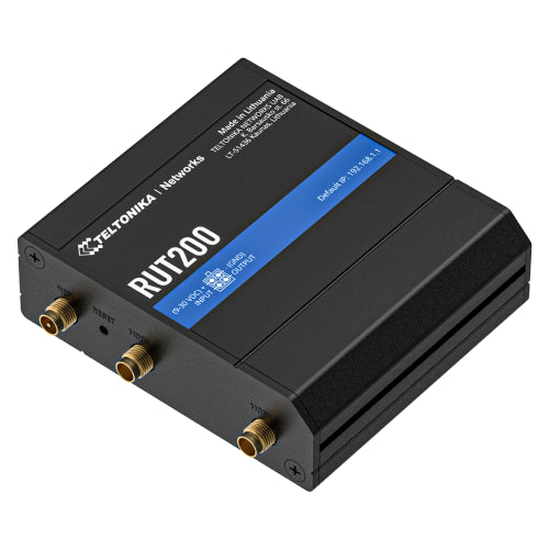 Teltonika RUT200 WiFi 4G LTE Router w/ 4-Way Screw Terminal Power Cable (150Mbps)