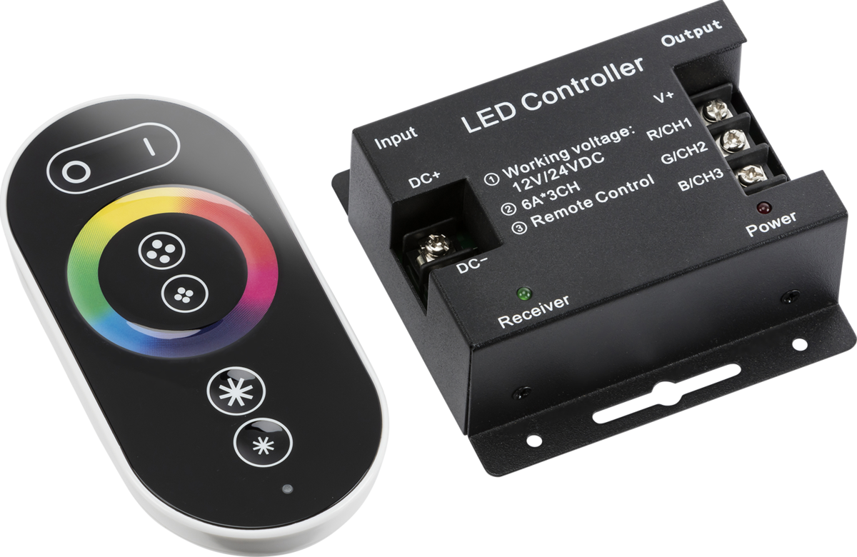12V / 24V RF Controller and Touch Remote - RGB