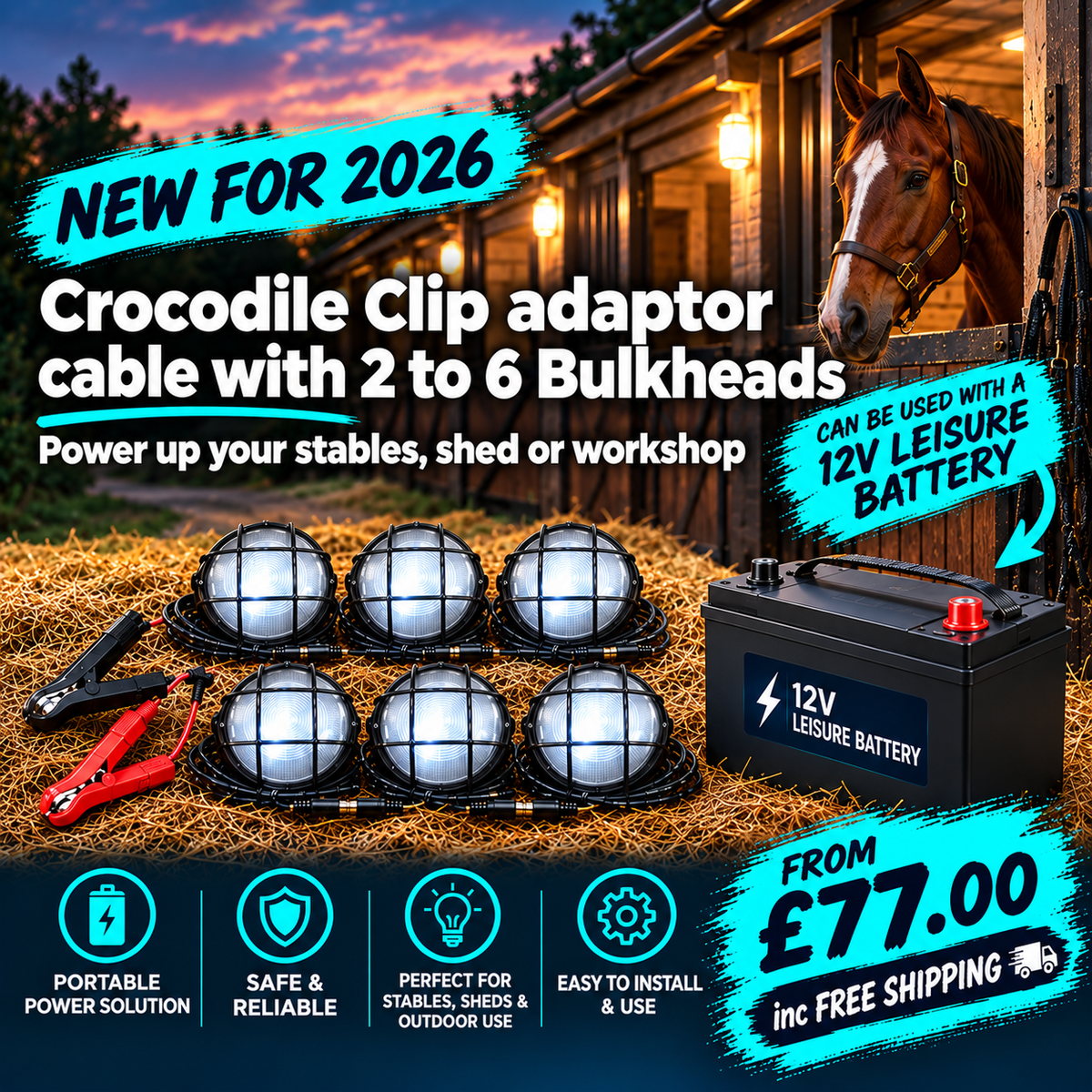 Off Grid Lighting System - Crocodile Clip (Starter Kit)