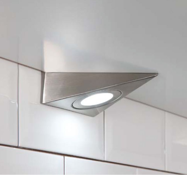 Triangle Light (stainless steel) - 10 LEDs
