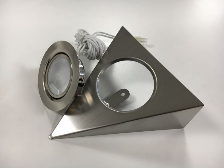 Triangle Light (stainless steel) - 10 LEDs