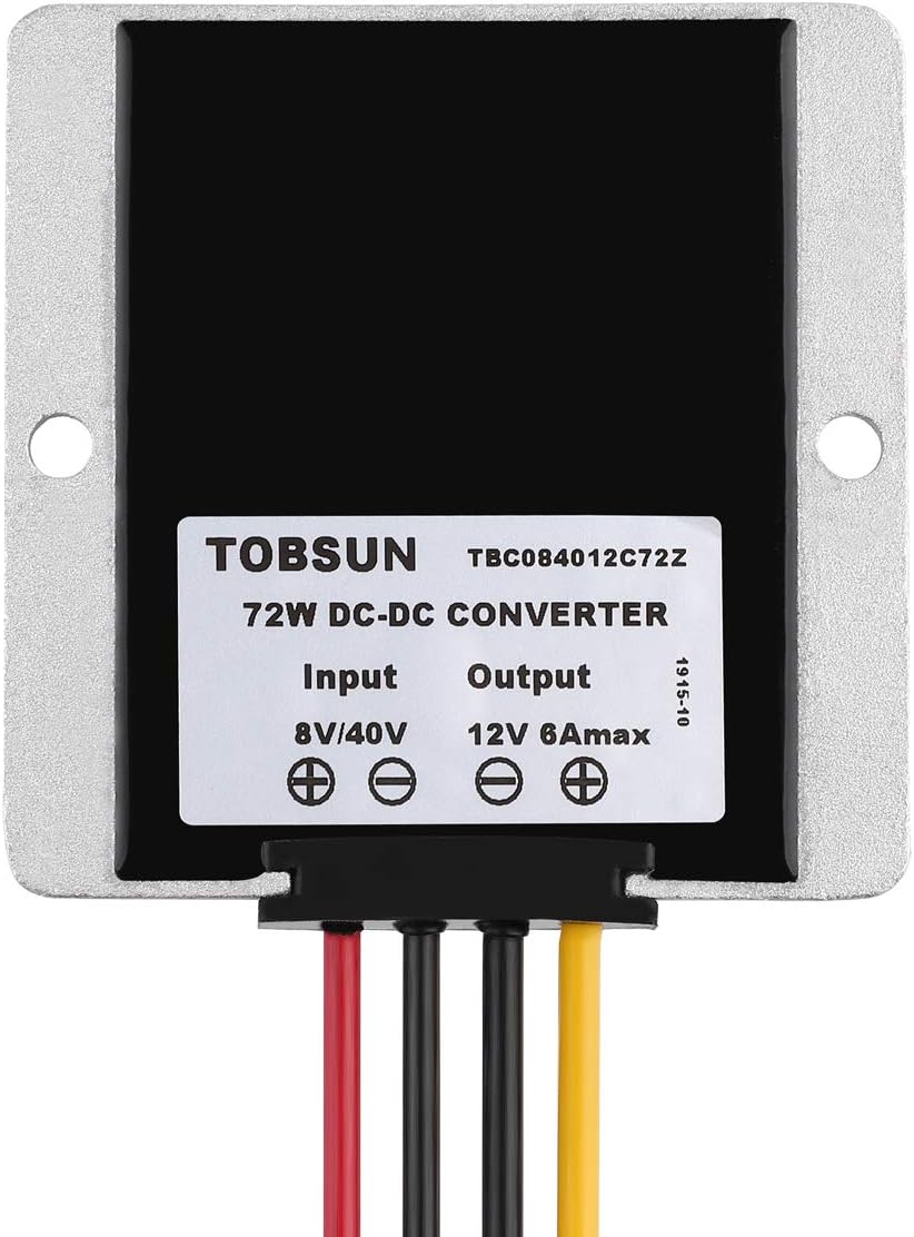 DC Voltage Regulator 8V-40V to 12V, 72 Watt, 6 Amps