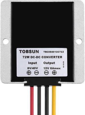 DC Voltage Regulator 8V-40V to 12V, 72 Watt, 6 Amps
