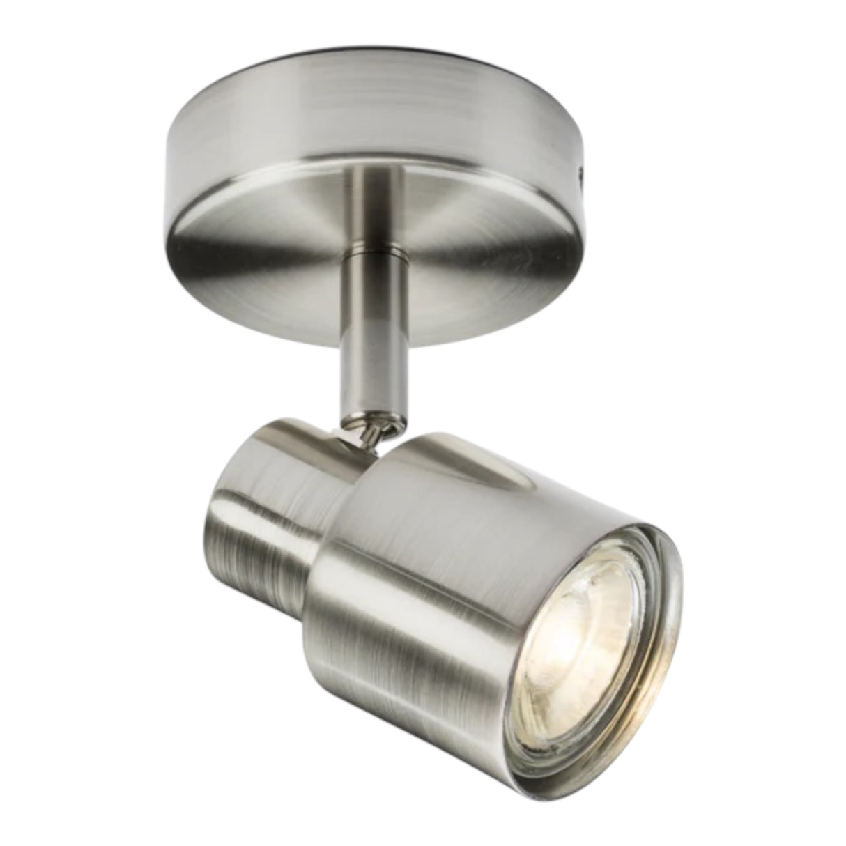 GU10 Spotlight (Brushed Chrome) - Includes 21 LED Bulb