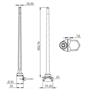 Poynting OMNI-121 V3 Outdoor 4G LTE 1.8/5/6dBi Omni-Directional Antenna w/ SMA-Male Connector & 8m Coax Cable