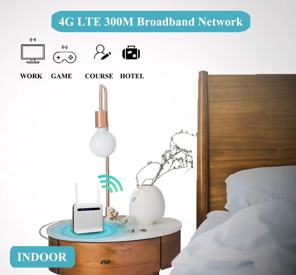 4G Modem Mini Home WiFi Router 5200mAh with Sim Card Slot
