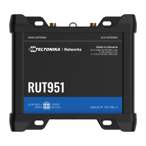 Teltonika RUT951 WiFi 4 3G/4G LTE Cat 4 Router (150Mbps) w/ Poynting 4G/5G Antenna & 12V Power Cable