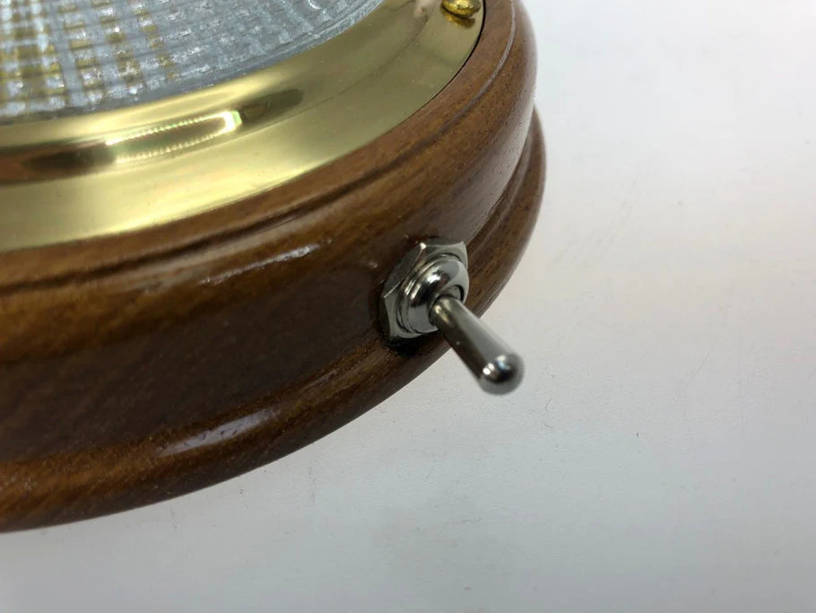 Teak Base Dome Light (Brass) 18 LED